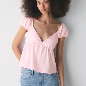 Women's Aritzia Pink CottonWisk Sweetness Cap Sleeve Top